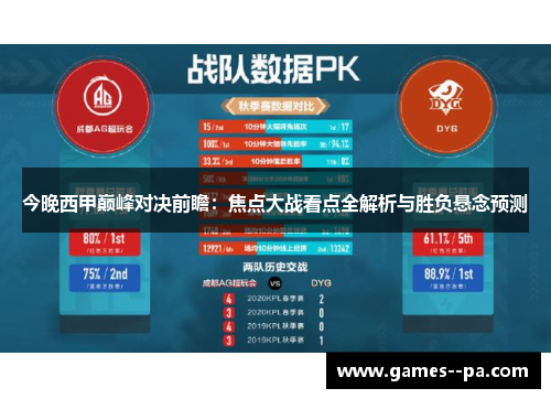 今晚西甲巅峰对决前瞻：焦点大战看点全解析与胜负悬念预测